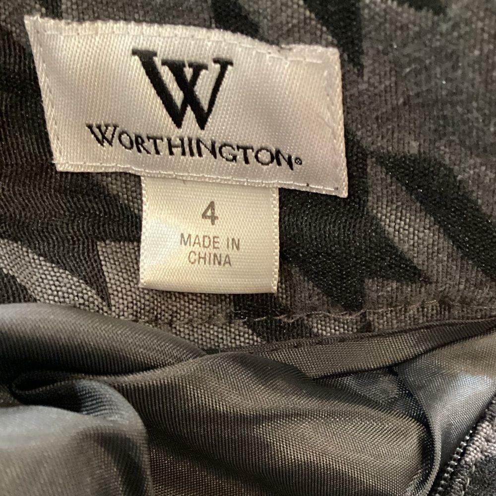 Worthington Houndstooth Pencil Skirt Size 4 - Picture 7 of 12